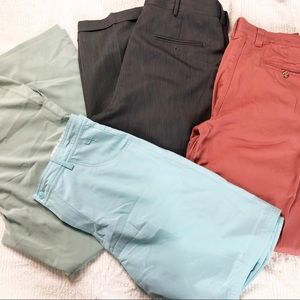 Men’s Golf Shorts And Pants 4 Pairs Lot 36 34 33